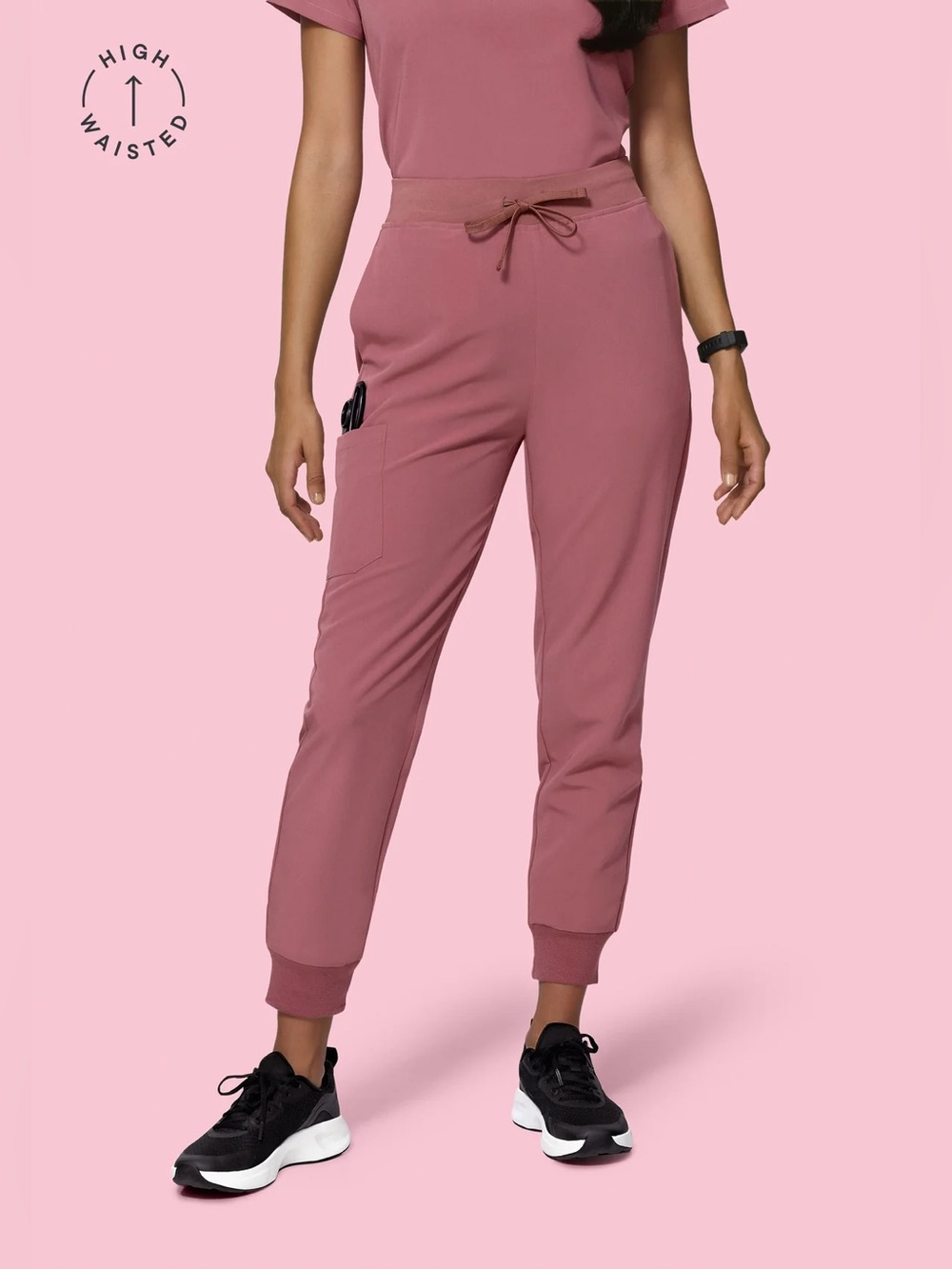 Mandala High-Waisted Mauve Scrub Jogger for Women